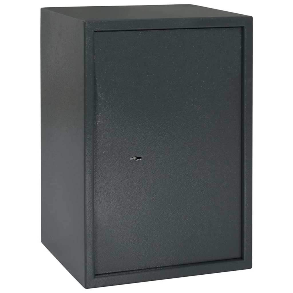 vidaXL Caja Fuerte con cerradura Gris oscuro 35 x 31 x 50 cm Acero