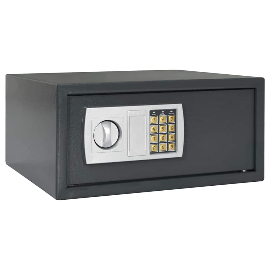 vidaXL Caja fuerte digital Gris oscuro 42 x 37 x 20 cm Acero