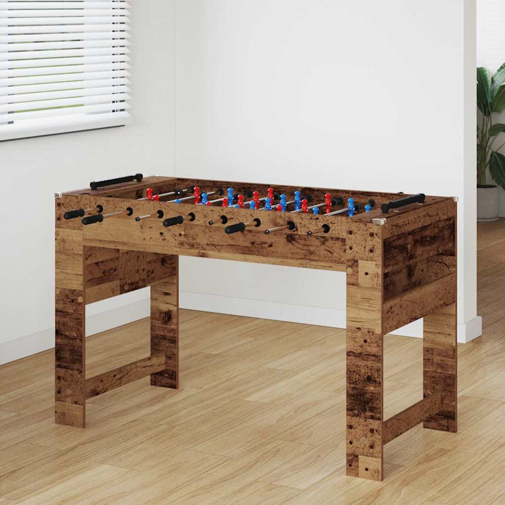 vidaXL Mesa de Futbolín Madera vieja 125 x 60,5 x 80 cm