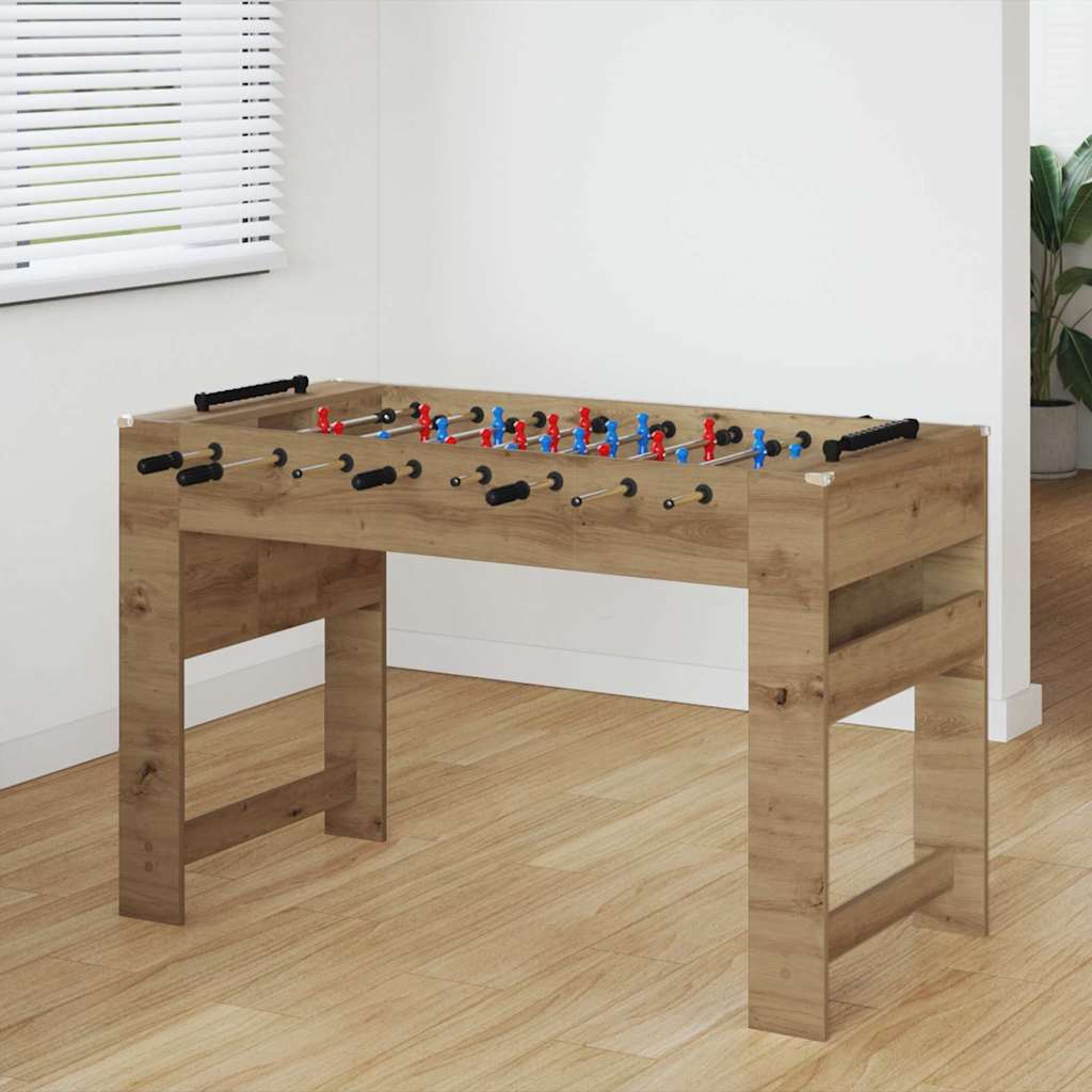 vidaXL Mesa de Futbolín Roble artisan 125 x 60,5 x 80 cm