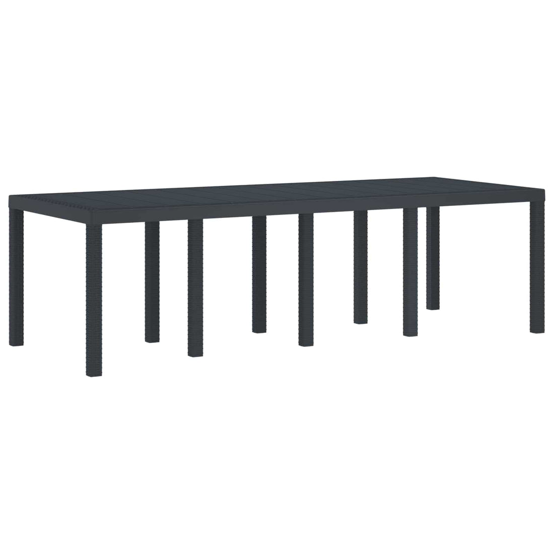 vidaXL Mesa de Jardín Antracita 250 x 100 x 73 cm ratán sintético