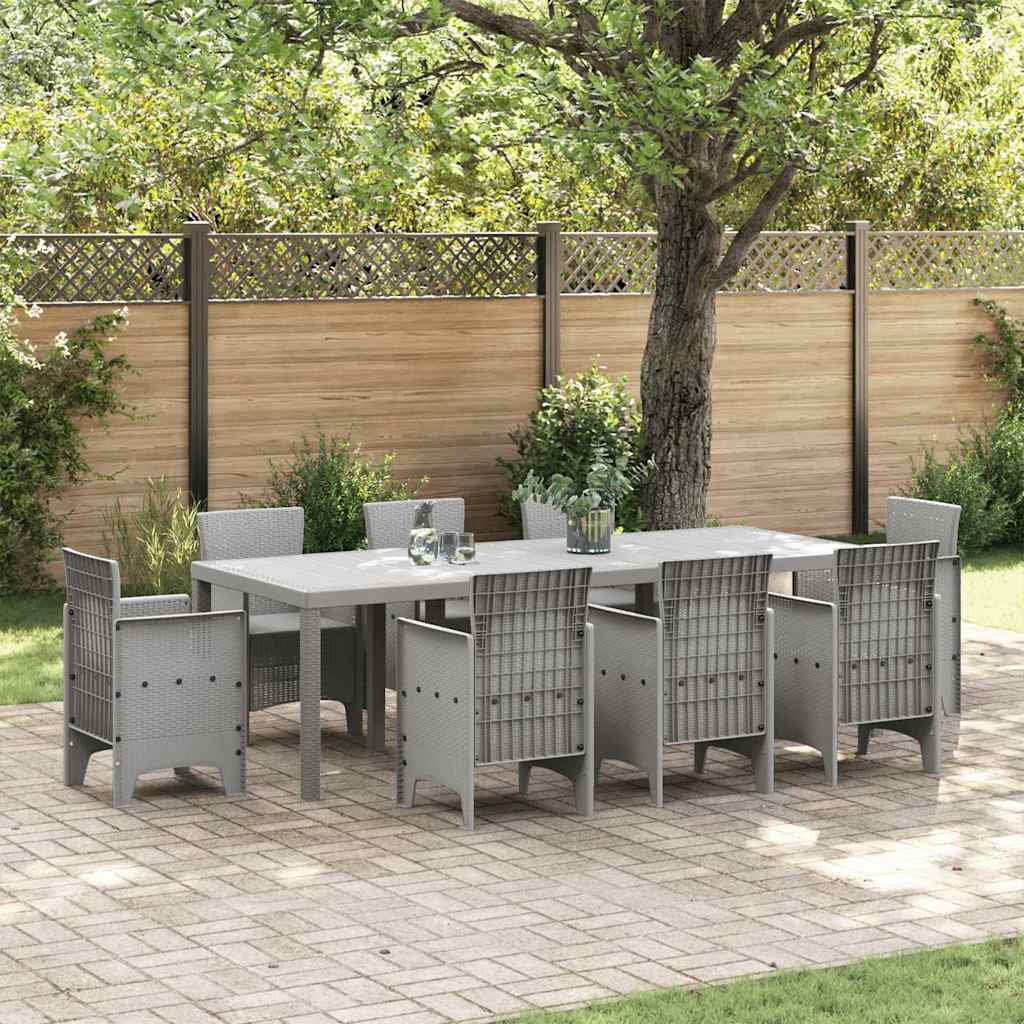 vidaXL Mesa de Jardín Gris Claro 250 x 100 x 73 cm ratán sintético