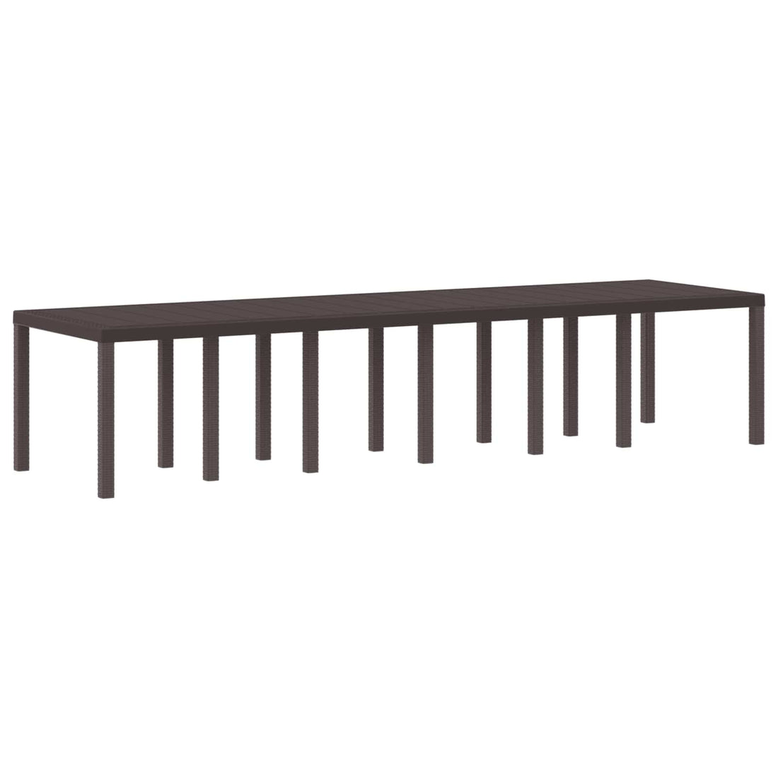 vidaXL Mesa de Jardín Marrón 350 x 100 x 74 cm ratán sintético