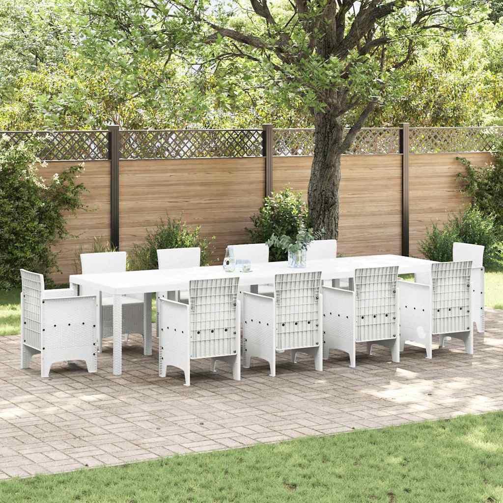 vidaXL Mesa de Jardín 350 x 100 x 74 cm ratán sintético