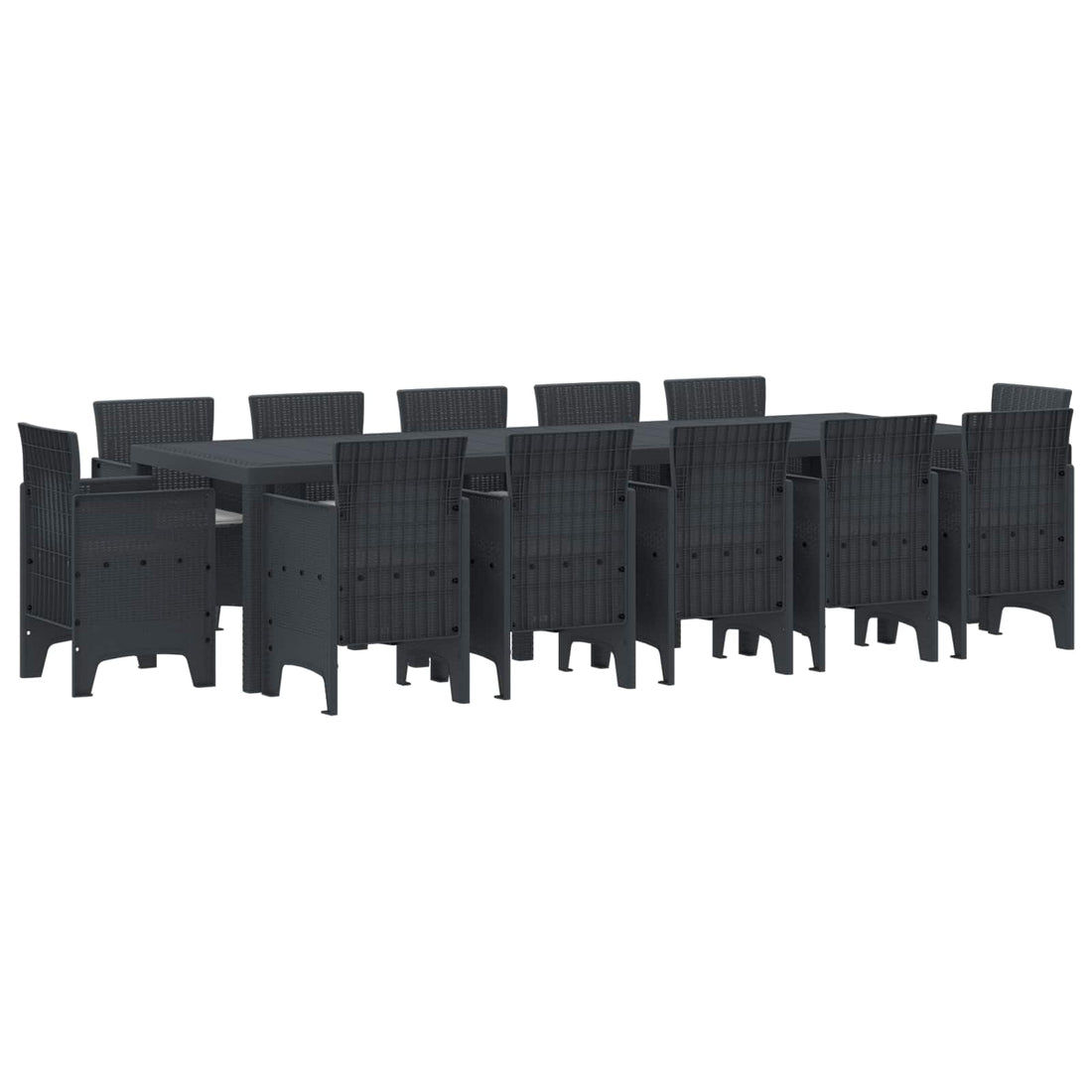 vidaXL Conjunto de Comedor de Jardín 13 uds. Antracita y gris claro