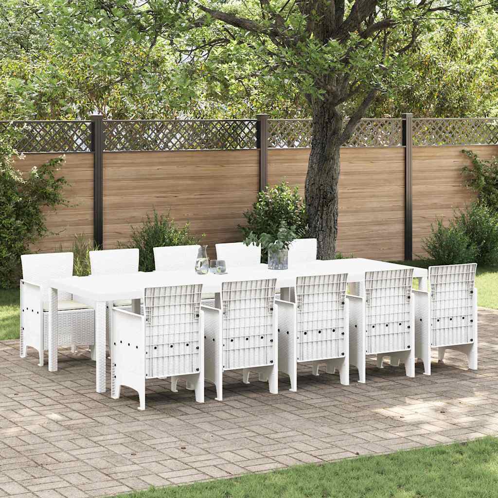 vidaXL Conjunto de Comedor de Jardín 11 uds. Ratan sintético y acero