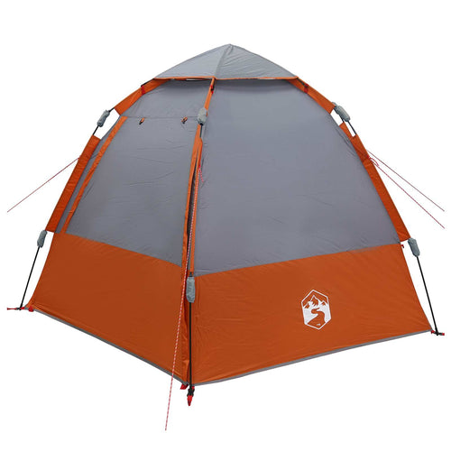vidaXL 4 persona Gris y naranja Poliéster 185T (2)