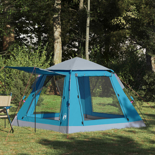 vidaXL 3 persona Azul Poliéster 185T