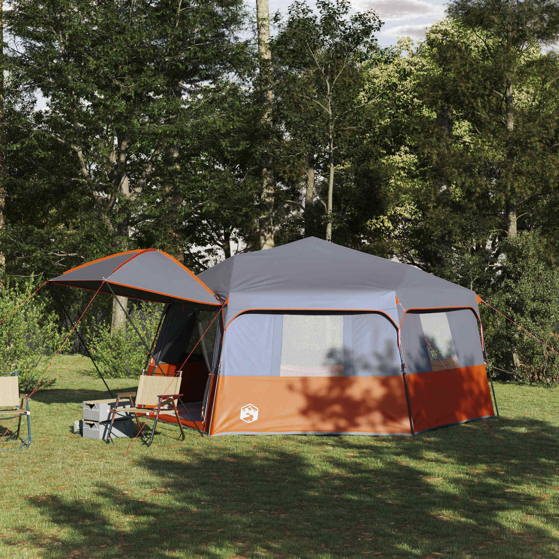 vidaXL Tienda instantánea con mosquitera para 12 personas de liberación rápida