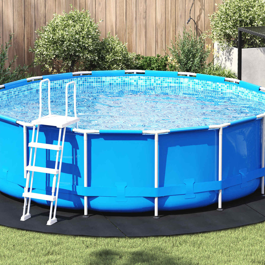 vidaXL Lona para el fondo de la piscina Ø 396 cm (2 mm) Redondo Negro