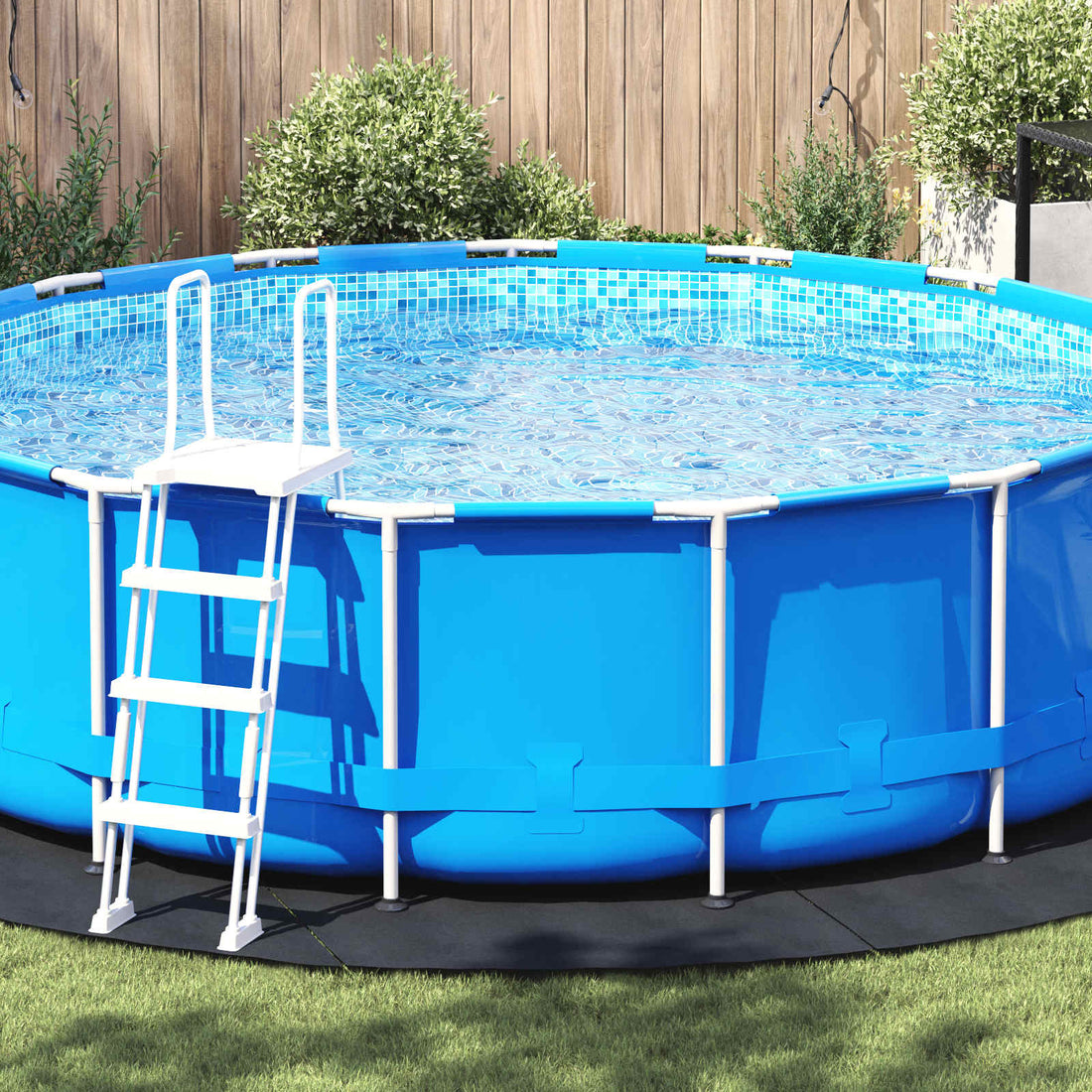 vidaXL Lona para el fondo de la piscina Ø 428 cm (2 mm) Redondo Negro