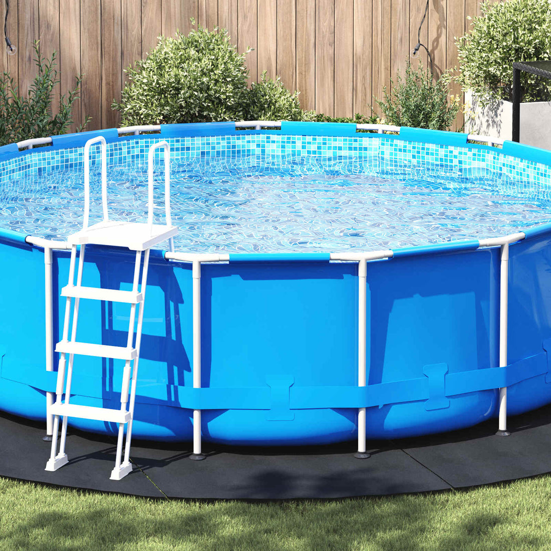 vidaXL Lona para el fondo de la piscina Ø 458 cm (2 mm) Redondo Negro