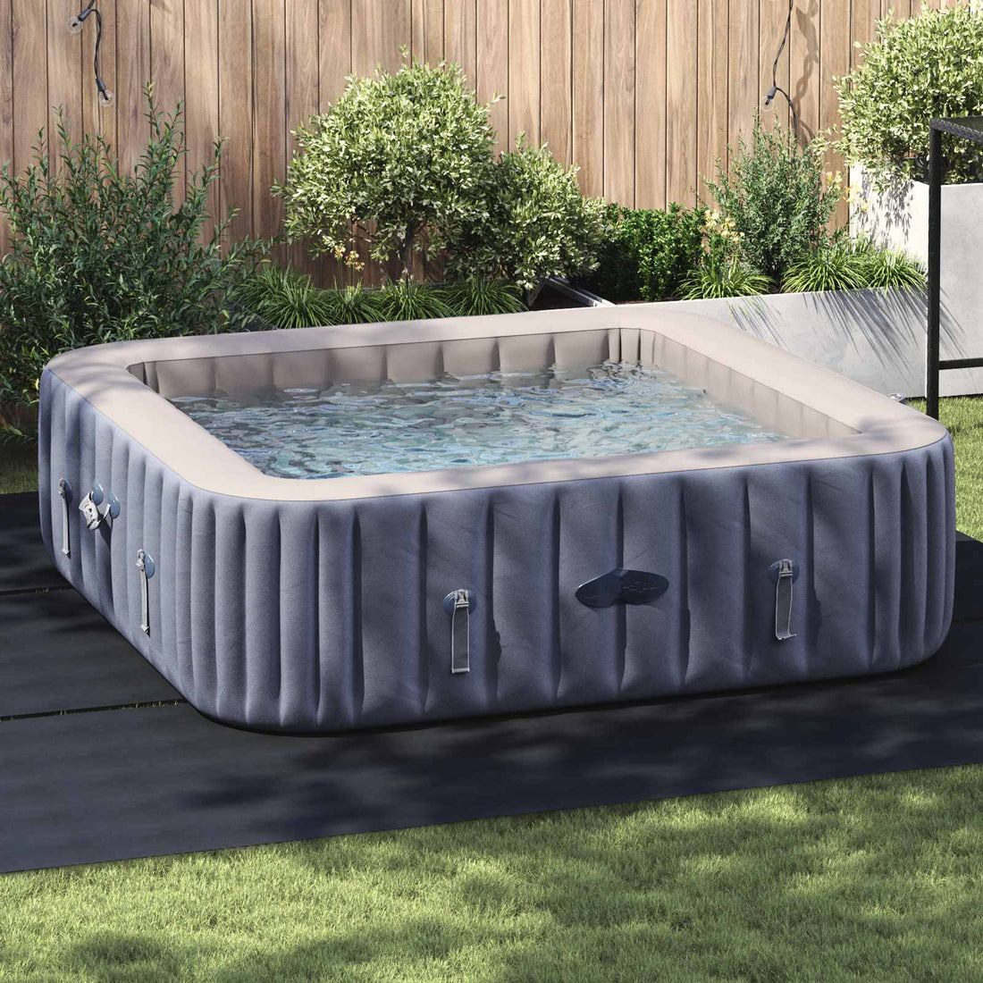 vidaXL Lona para el fondo de la piscina 396 x 396 x 0,1 cm Cuadrado