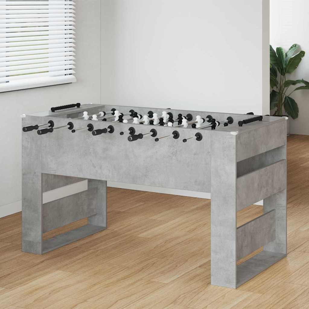 vidaXL Mesa de Futbolín Gris Concreto 146,5 x 74 x 85 cm