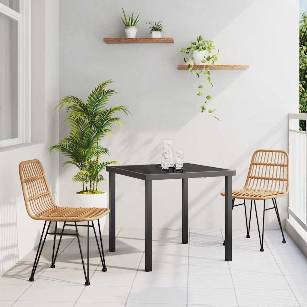 vidaXL Conjunto de Comedor de Jardín 3 uds. Marrón