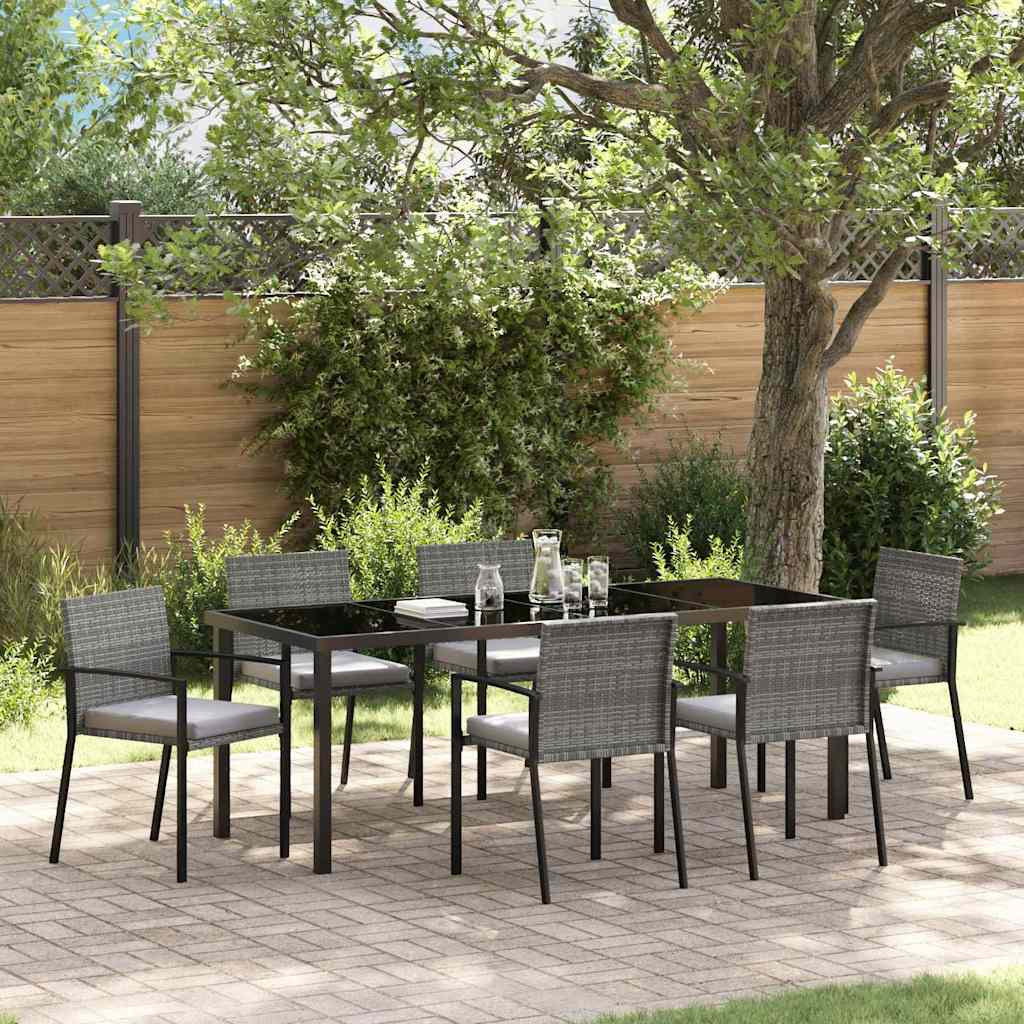 vidaXL Conjunto de Comedor de Jardín 6 uds. Gris