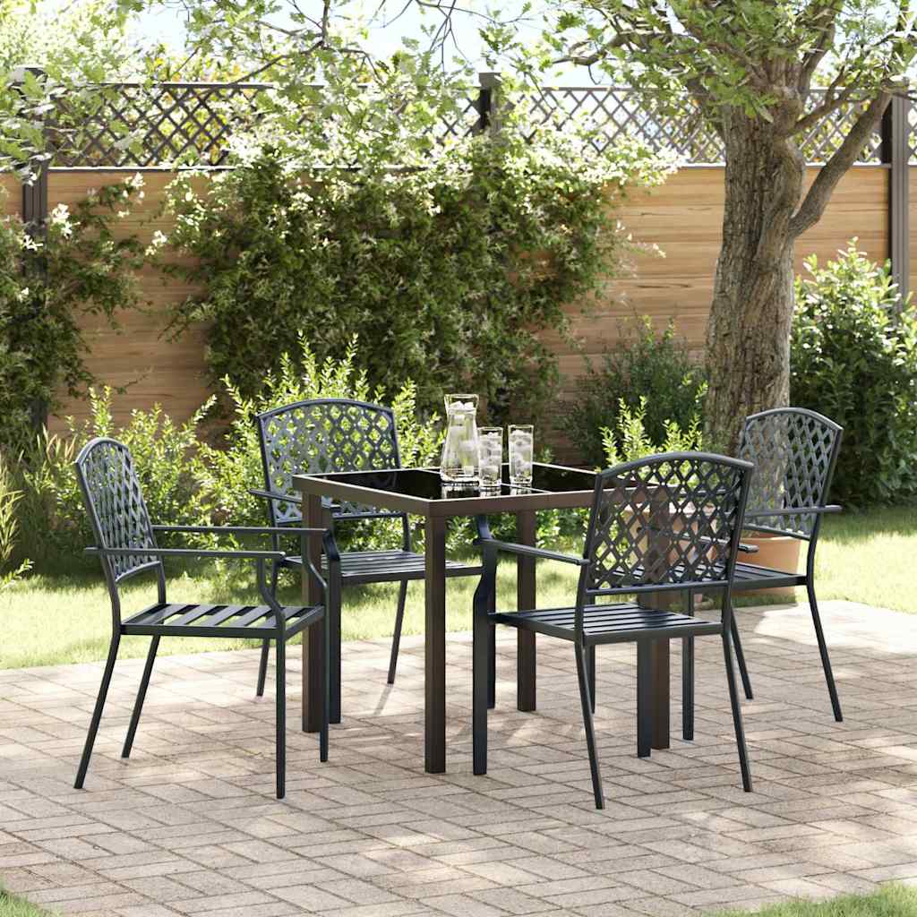 vidaXL Conjunto de Comedor de Jardín 5 uds. Antracita