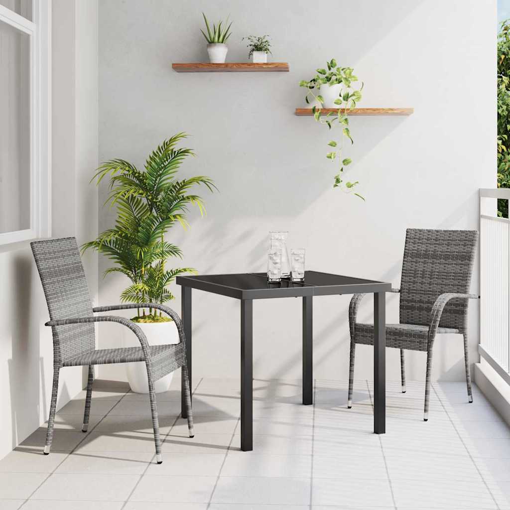 vidaXL Conjunto de Comedor de Jardín 3 uds. Gris
