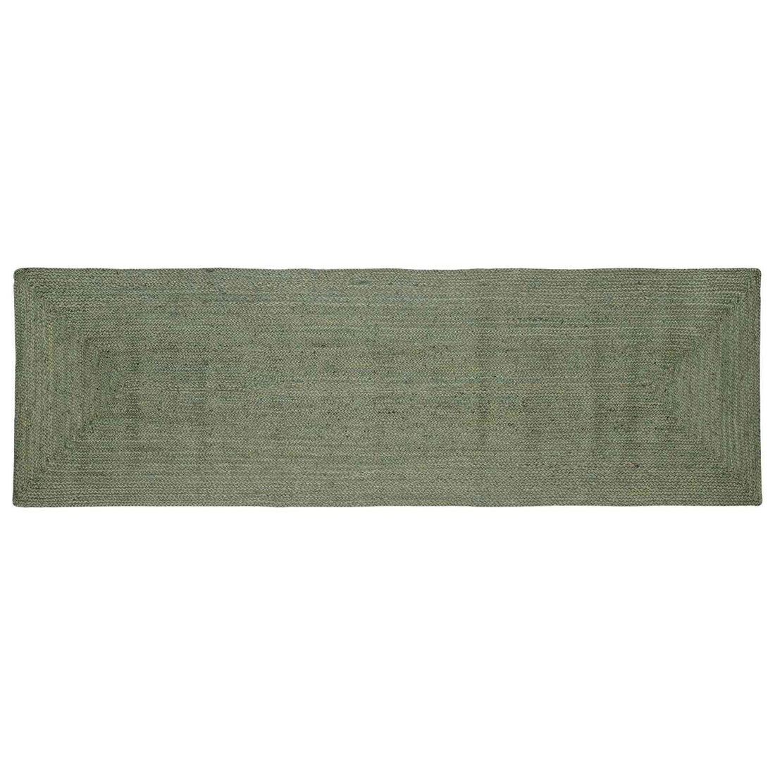 vidaXL Alfombra de área Verde oliva 80 x 200 cm yute