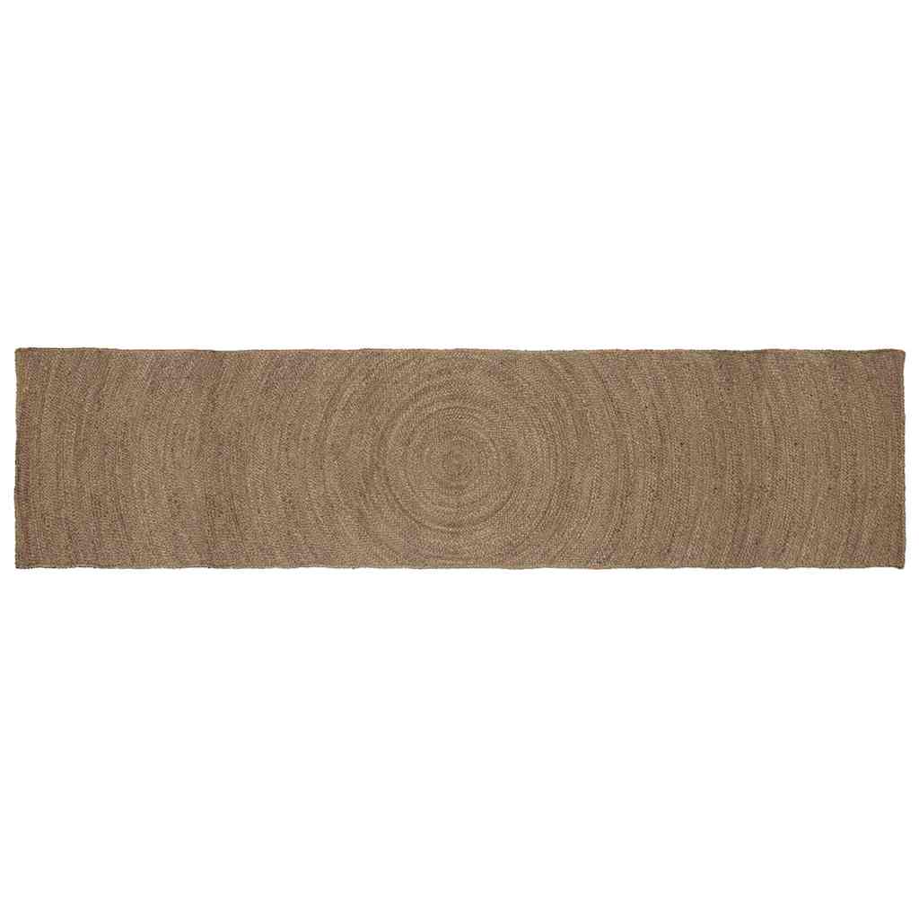 vidaXL Alfombra de área Gris 80 x 400 cm yute