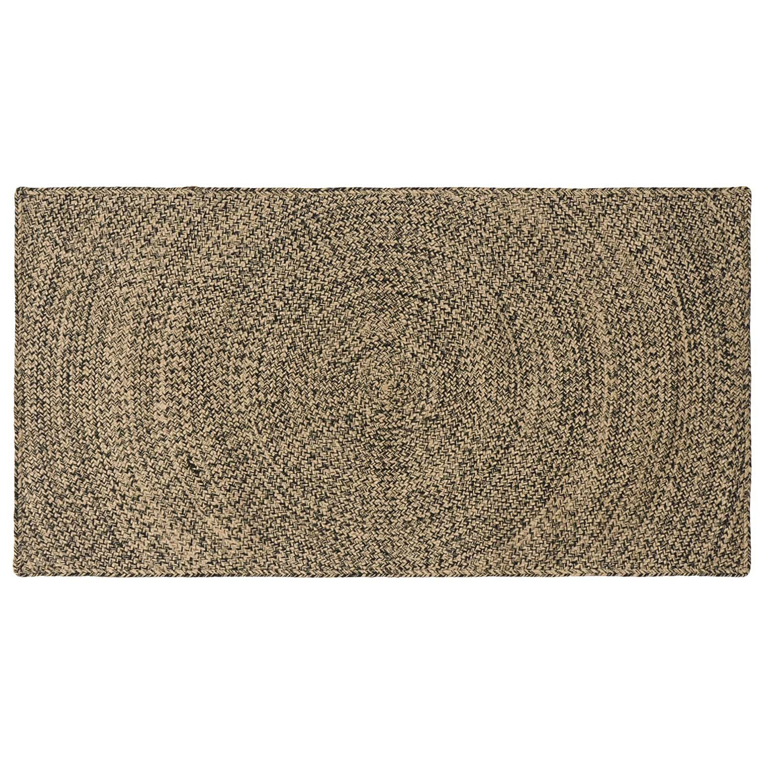 vidaXL Alfombra de área Natural y negro 80 x 150 cm yute