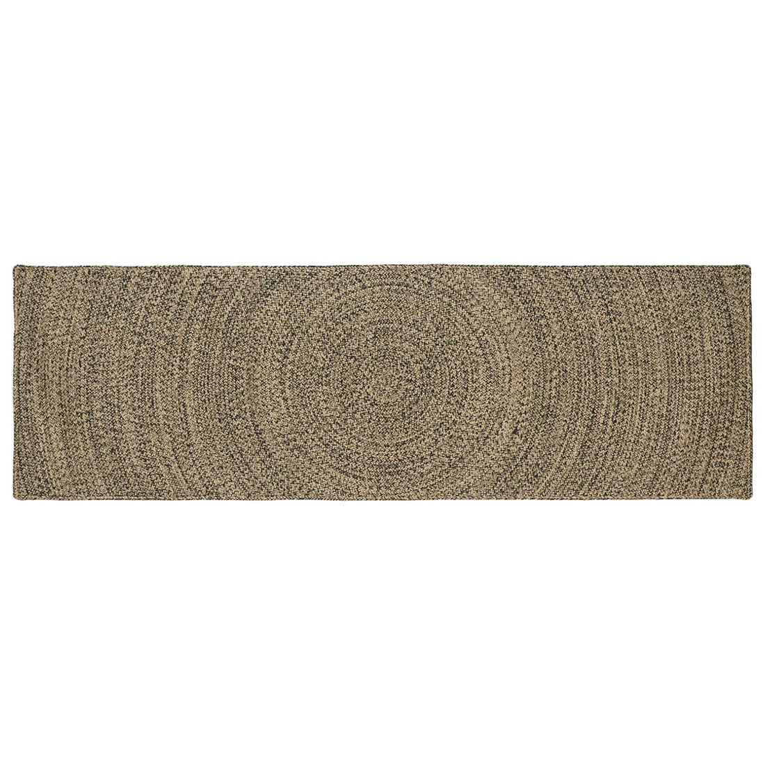 vidaXL Alfombra de área Natural y negro 80 x 300 cm yute