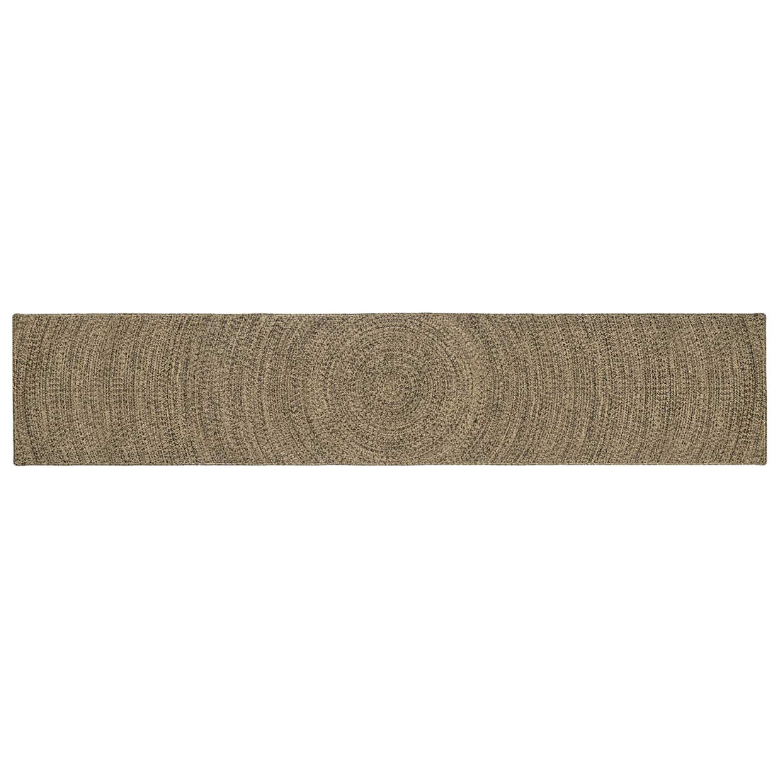 vidaXL Alfombra de área Natural y negro 80 x 400 cm yute