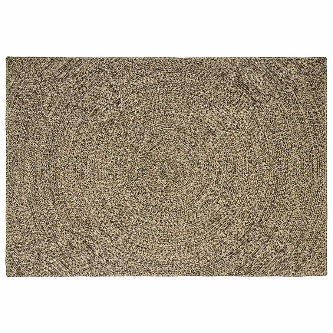 vidaXL Alfombra de área Natural y negro 160 x 230 cm yute