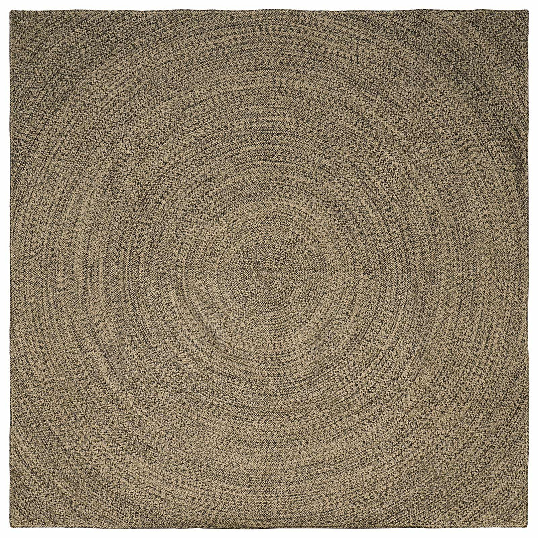 vidaXL Alfombra de área Natural y negro 200 x 200 cm yute