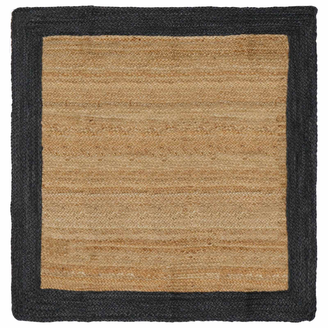 vidaXL Alfombra de área Gris oscuro 160 x 160 cm yute