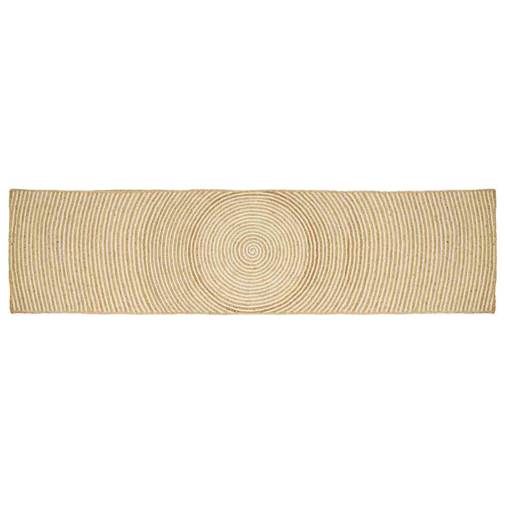 vidaXL Alfombra de área Blanco 60 x 400 cm yute