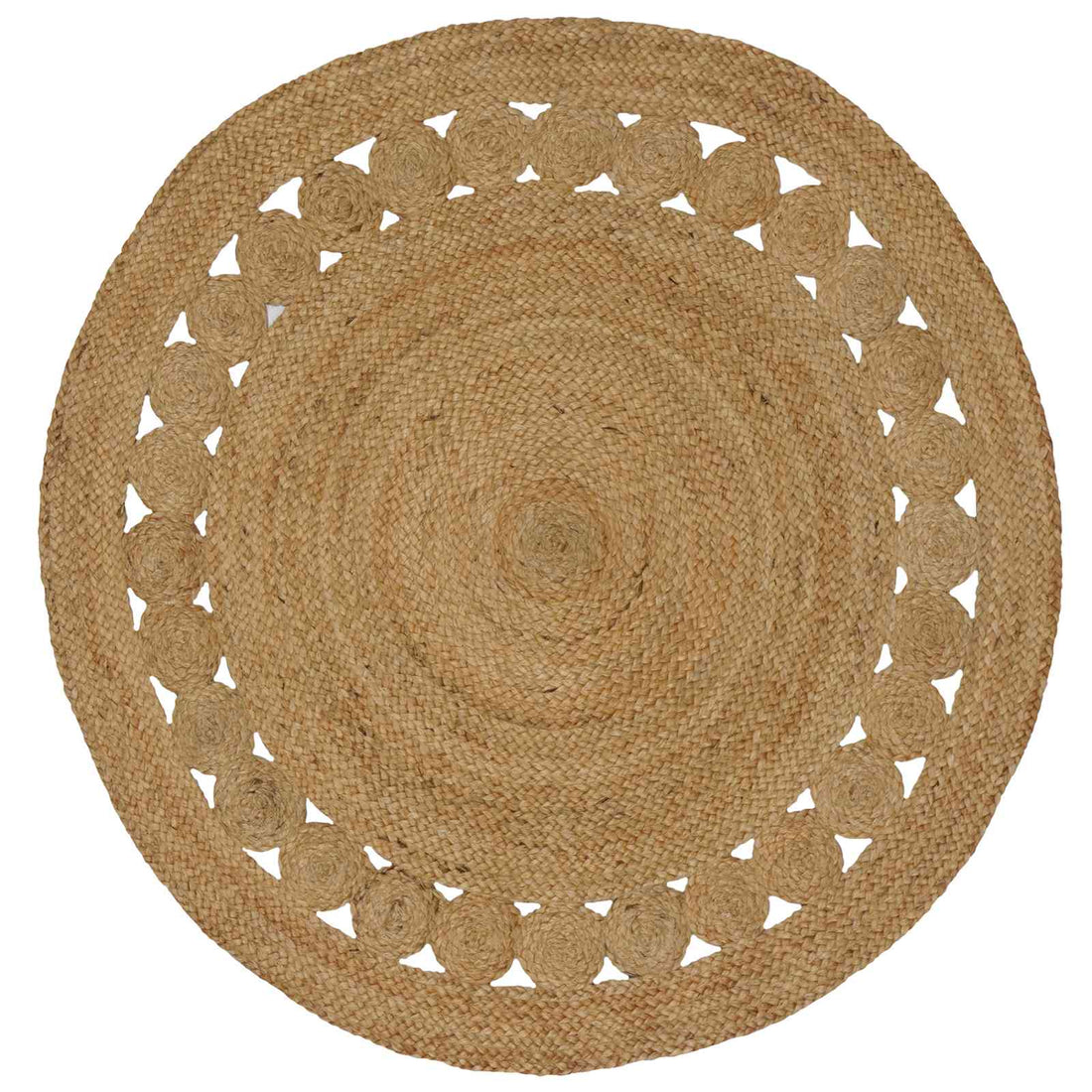 vidaXL Alfombras de área Natural Ø 120 cm yute