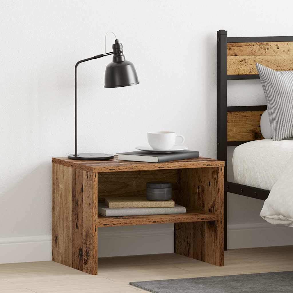 vidaXL Armario de Noche 2 uds. Madera vieja 40 x 30 x 30 cm