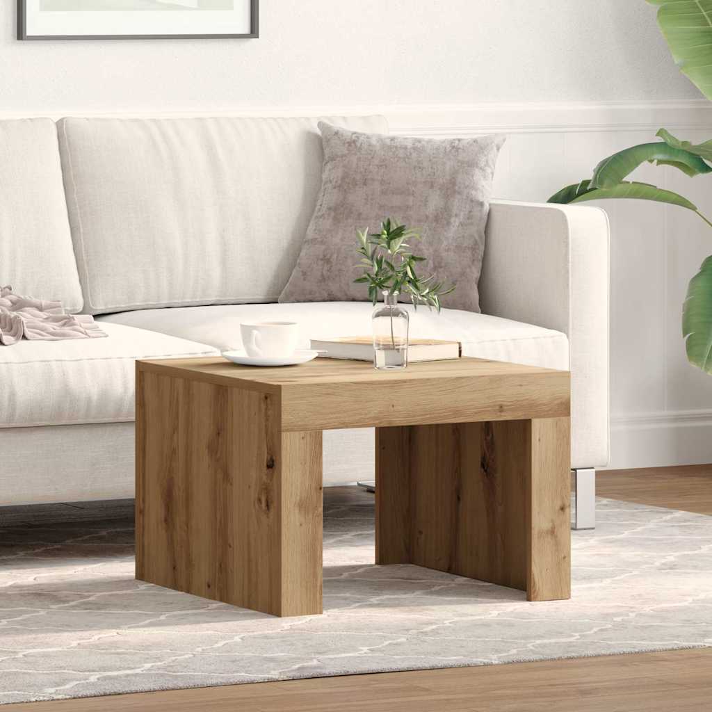 vidaXL Mesa de Café Roble artisan 50 x 50 x 35 cm Madera de ingeniería