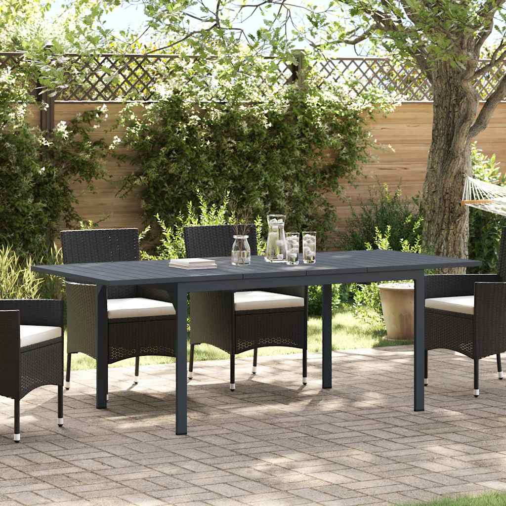vidaXL Mesa de cena exterior Plegable Antracita 210 x 90 x 73 cm Acero