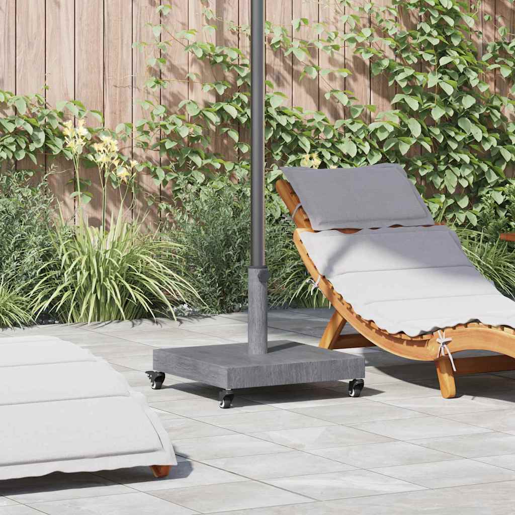 vidaXL Base para sombrilla Aspecto de Madera Gris Oscuro