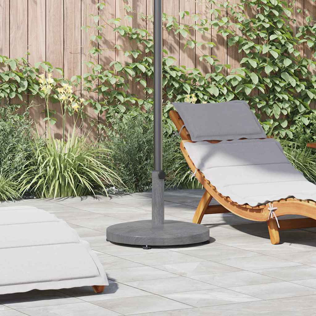 vidaXL Base para sombrilla 24.35 kg Aspecto de Madera Gris Oscuro