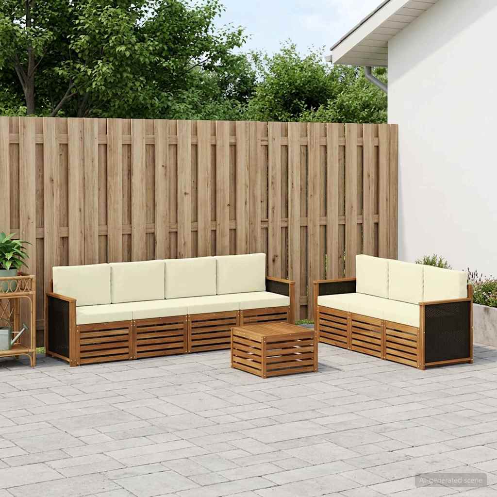 vidaXL Juegos de sofás 8 uds. Madera de Acacia Sólida