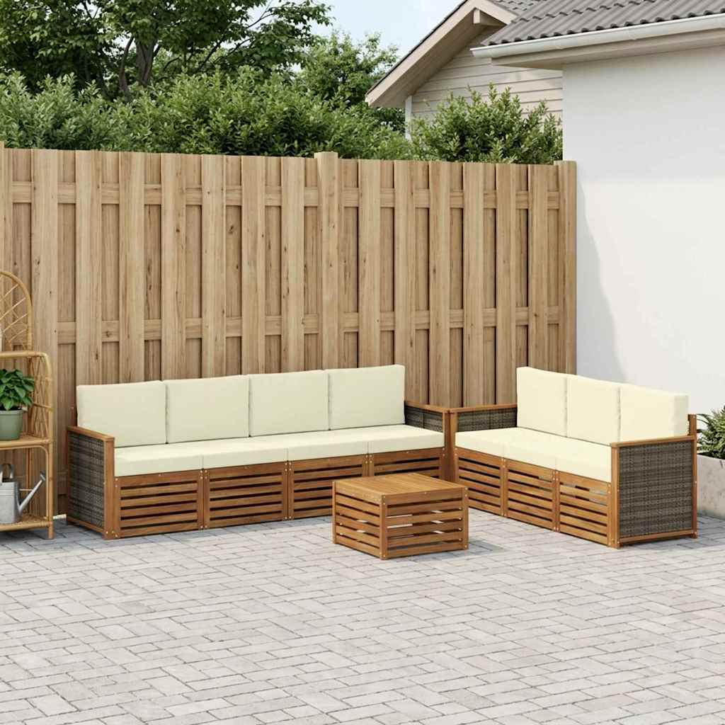vidaXL Juegos de sofás 8 uds. Madera de Acacia Sólida