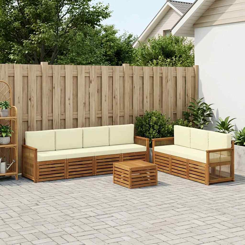vidaXL Juegos de sofás 8 uds. Madera de Acacia Sólida