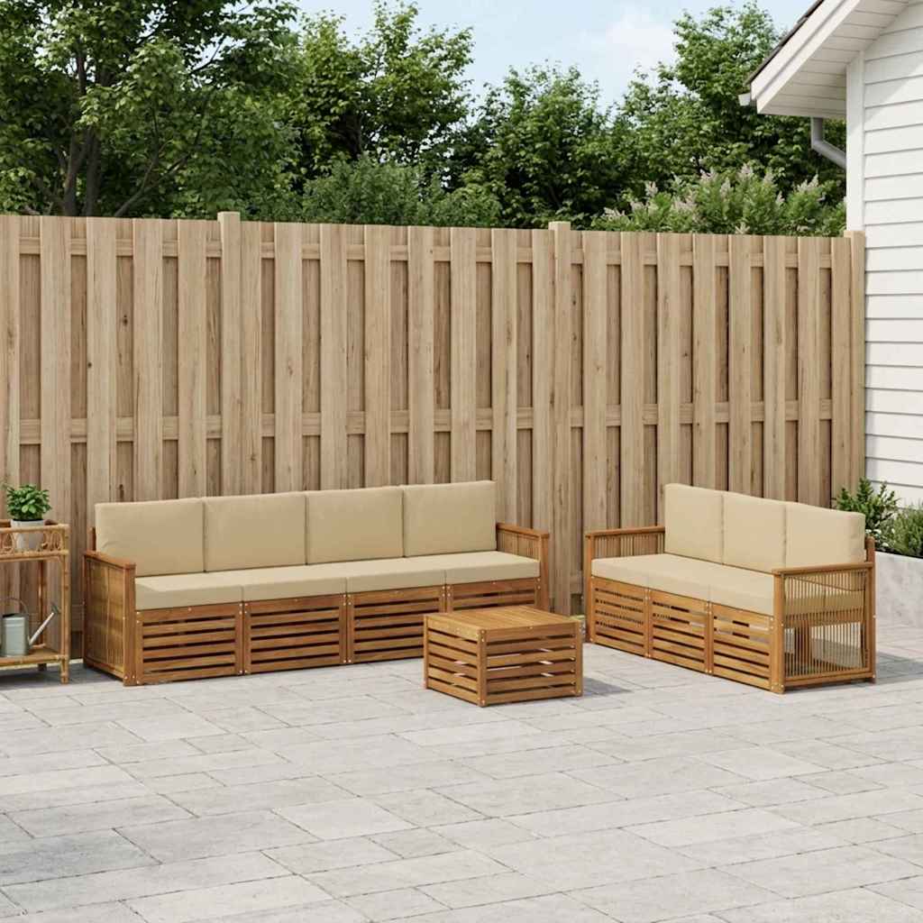 vidaXL Juegos de sofás 8 uds. Madera de Acacia Sólida