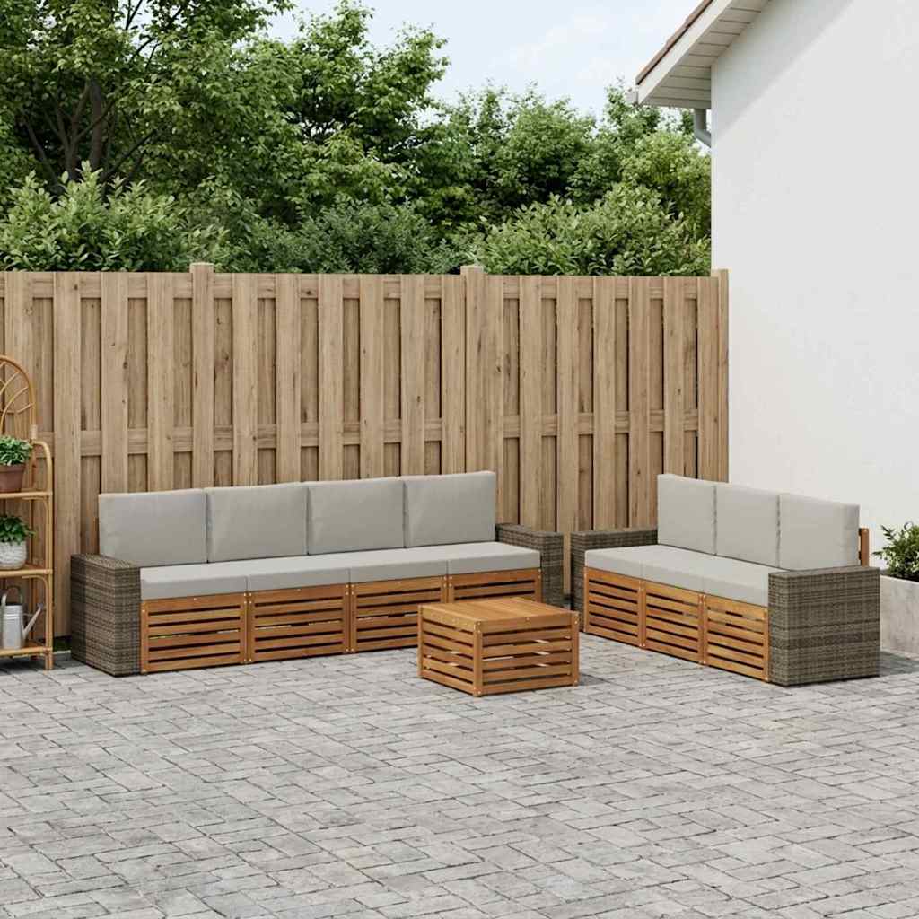vidaXL Juegos de sofás 8 uds. Madera de Acacia Sólida
