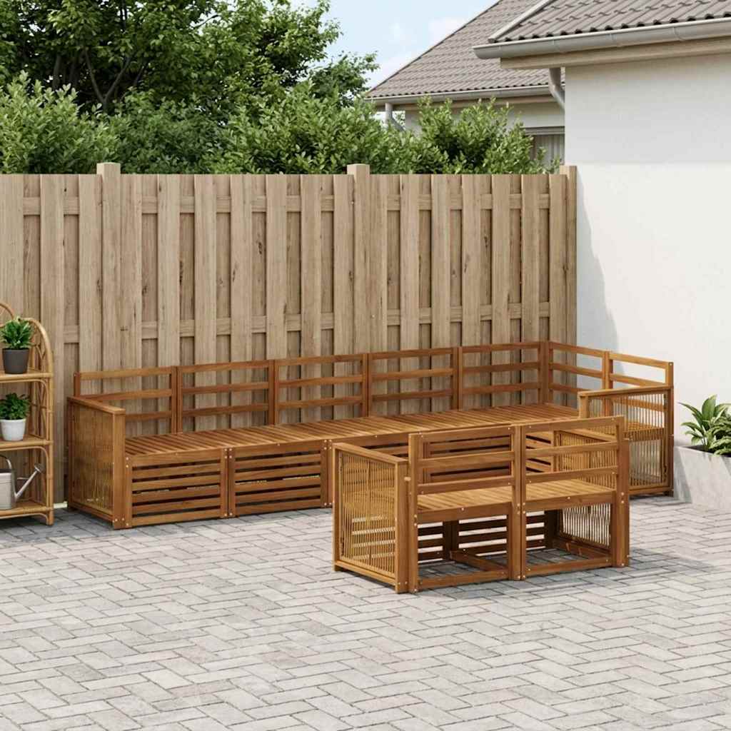 vidaXL Conjunto de sofás de exterior 7 uds.