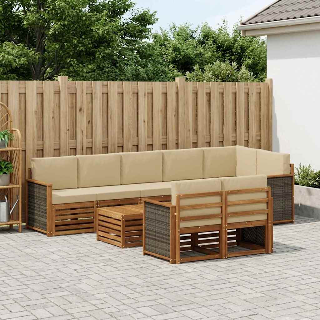 vidaXL Juegos de sofás Madera de Acacia Sólida