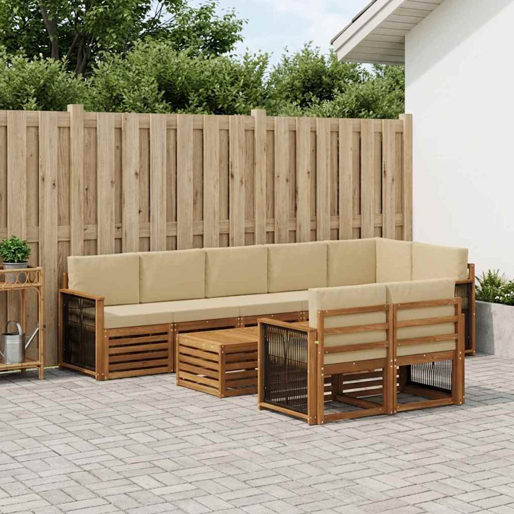 vidaXL Juegos de sofás Madera de Acacia Sólida