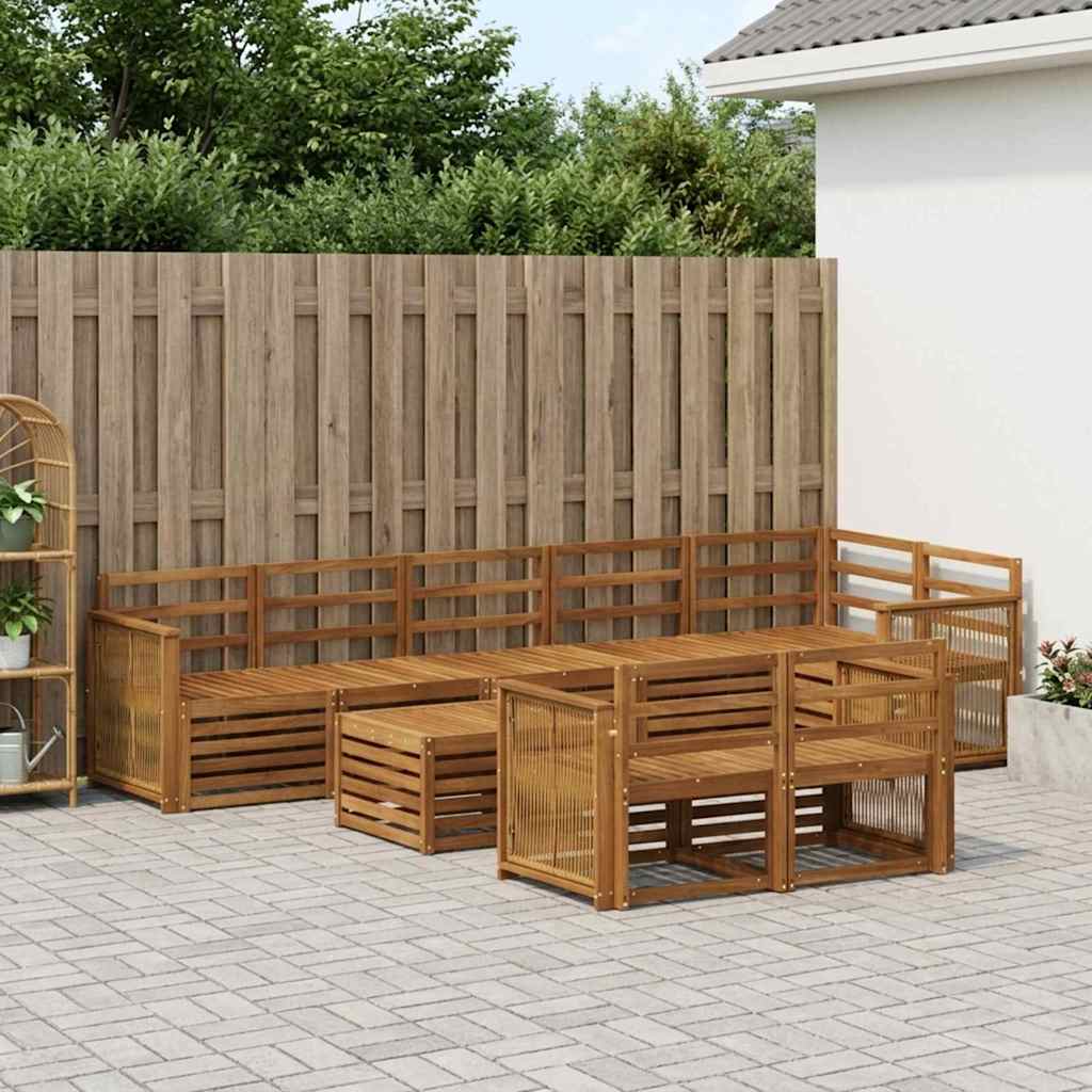 vidaXL Juegos de sofás Madera de Acacia Sólida
