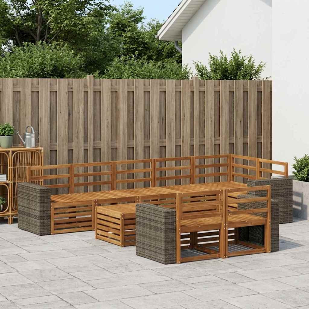 vidaXL Juegos de sofás Madera de Acacia Sólida