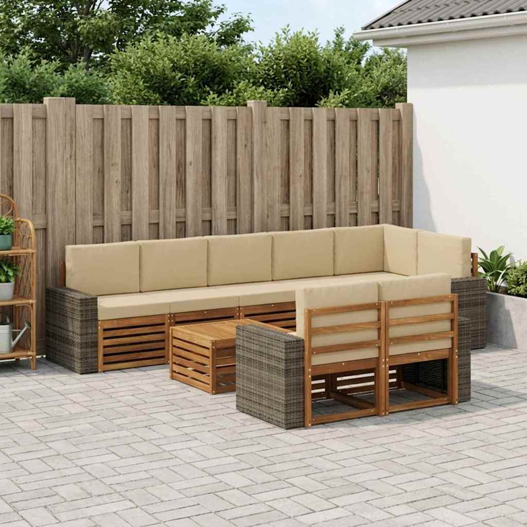 vidaXL Juegos de sofás Madera de Acacia Sólida