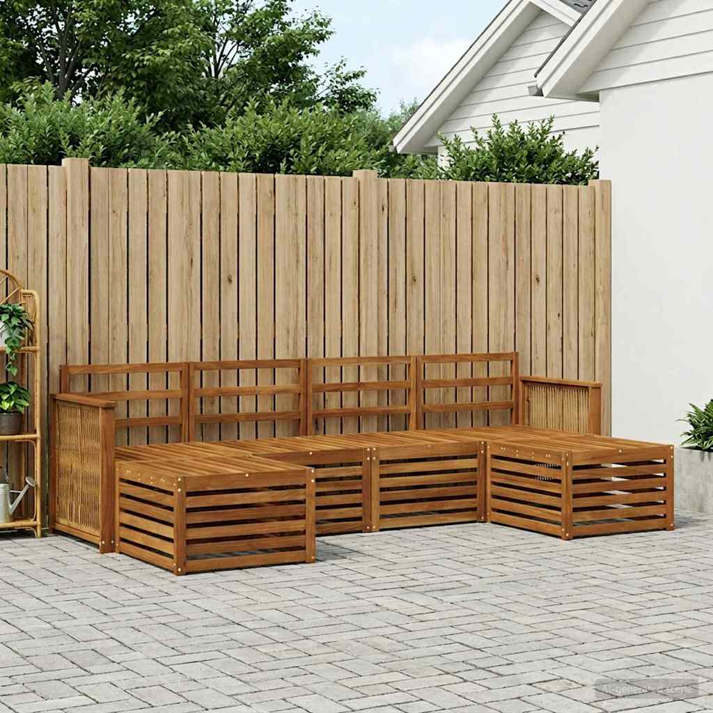 vidaXL Conjunto de sofás de exterior 5 uds.