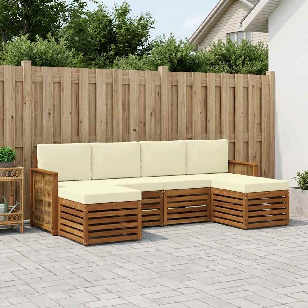 vidaXL Conjunto de sofás de exterior 5 uds.